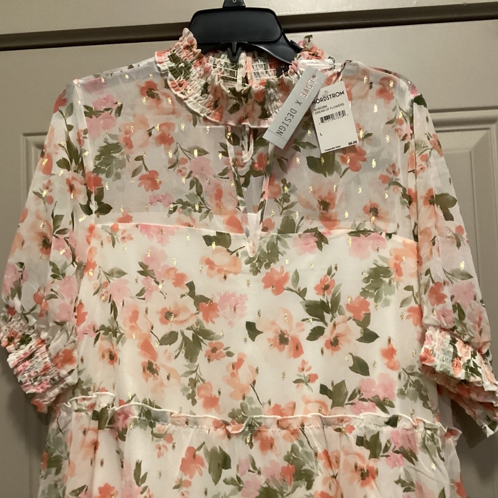 Love By Design Marion Smock Neck Babydoll Dress - Picture 4 of 16